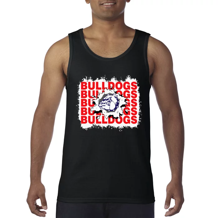 Bulldogs School Sports Fan Team Spirit Tank Top