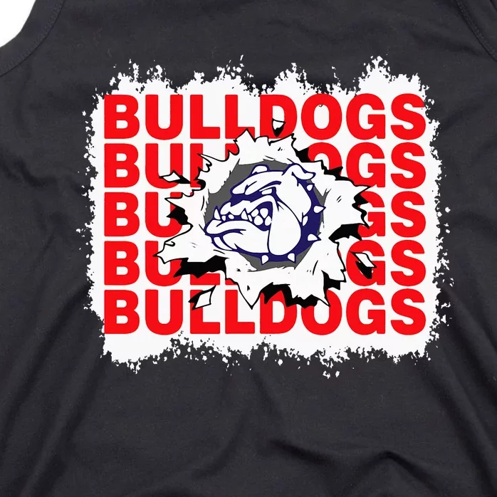 Bulldogs School Sports Fan Team Spirit Tank Top