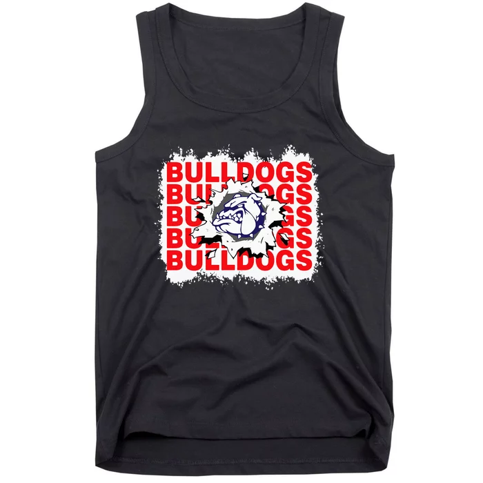 Bulldogs School Sports Fan Team Spirit Tank Top