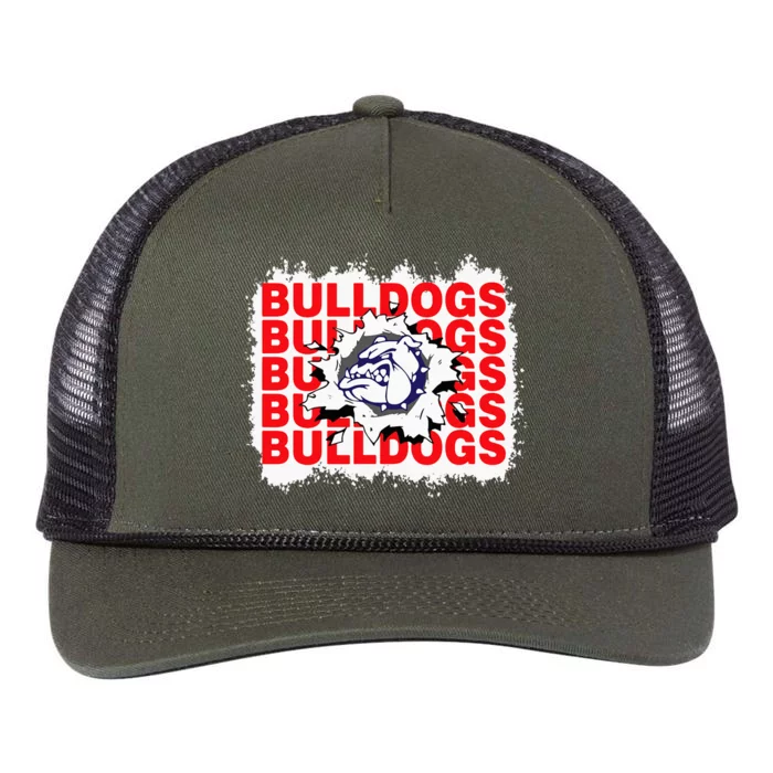 Bulldogs School Sports Fan Team Spirit Retro Rope Trucker Hat Cap