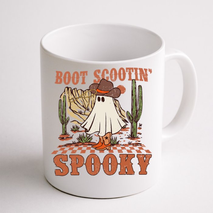 Boot Scootin Spooky Western Halloween Ghost Spooky Season Front & Back Coffee Mug