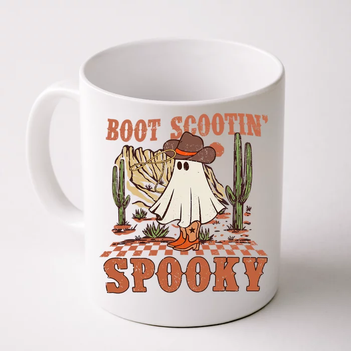 Boot Scootin Spooky Western Halloween Ghost Spooky Season Front & Back Coffee Mug