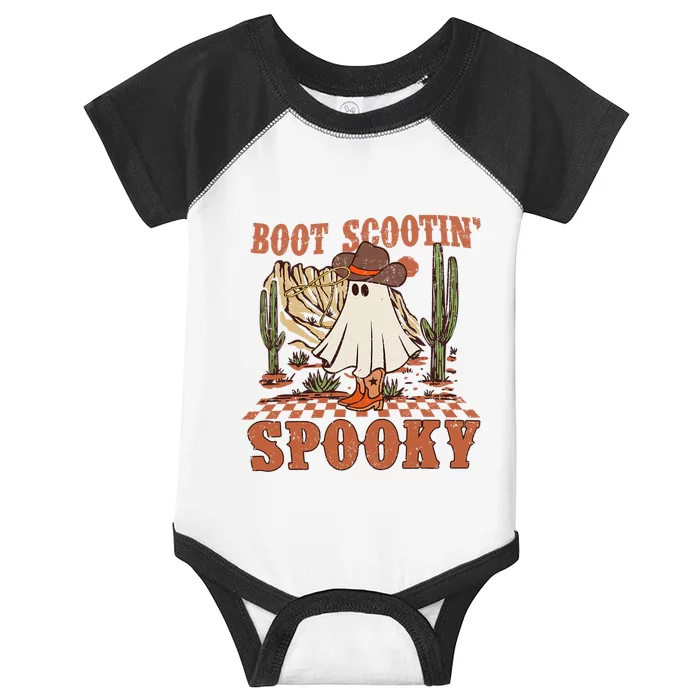 Boot Scootin Spooky Western Halloween Ghost Spooky Season Infant Baby Jersey Bodysuit