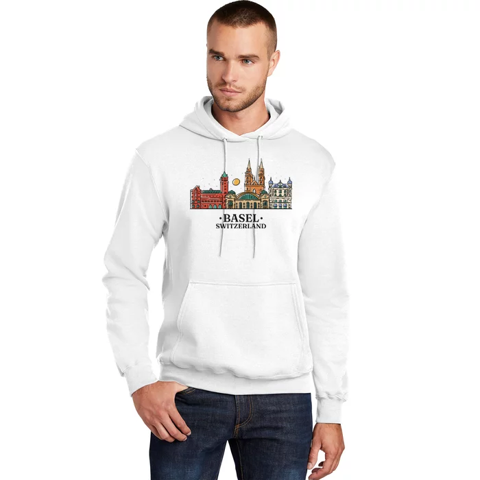 Basel Switzerland Skyline Hoodie