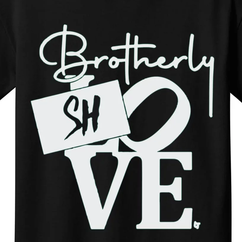 Brotherly Shove Sign Kids T-Shirt