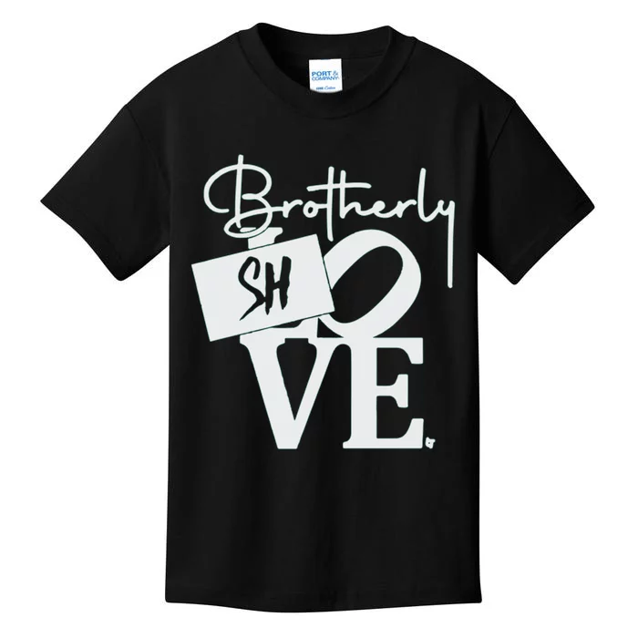 Brotherly Shove Sign Kids T-Shirt