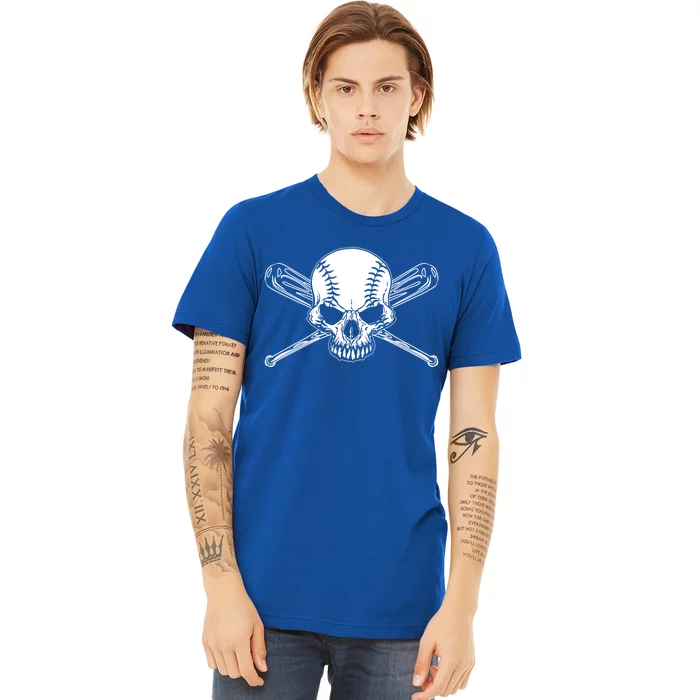 Baseball Skull Skeleton Bat Ball Game Gift Premium T-Shirt