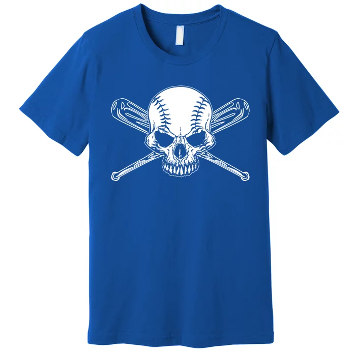 Baseball Skull Skeleton Bat Ball Game Gift Premium T-Shirt