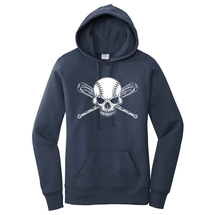 Baseball Skull Skeleton Bat Ball Game Gift Women's Pullover Hoodie