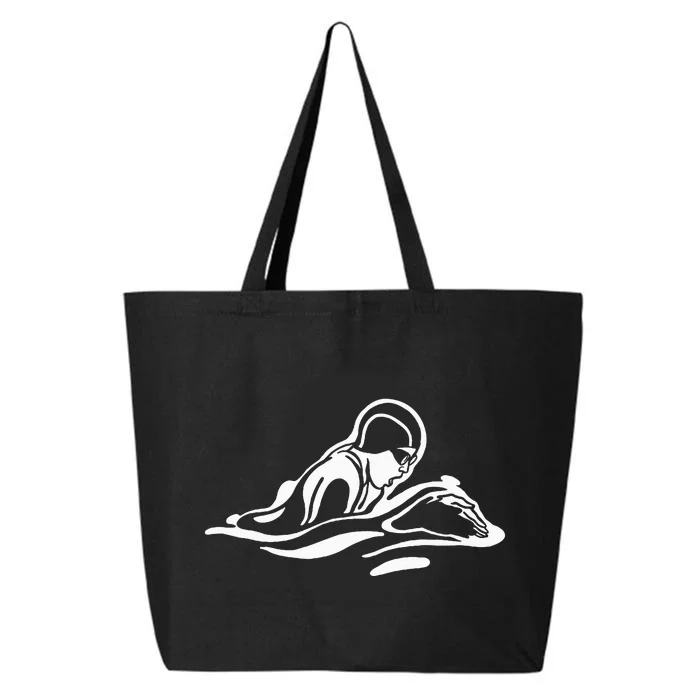 Breaststroke Swimming. Stylized Design For Swimmers 25L Jumbo Tote