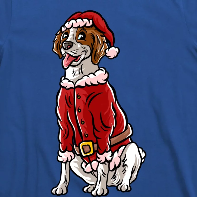 Brittany Spaniel Santa Claus Christmas Dog Merry Woofmas Meaningful Gift T-Shirt