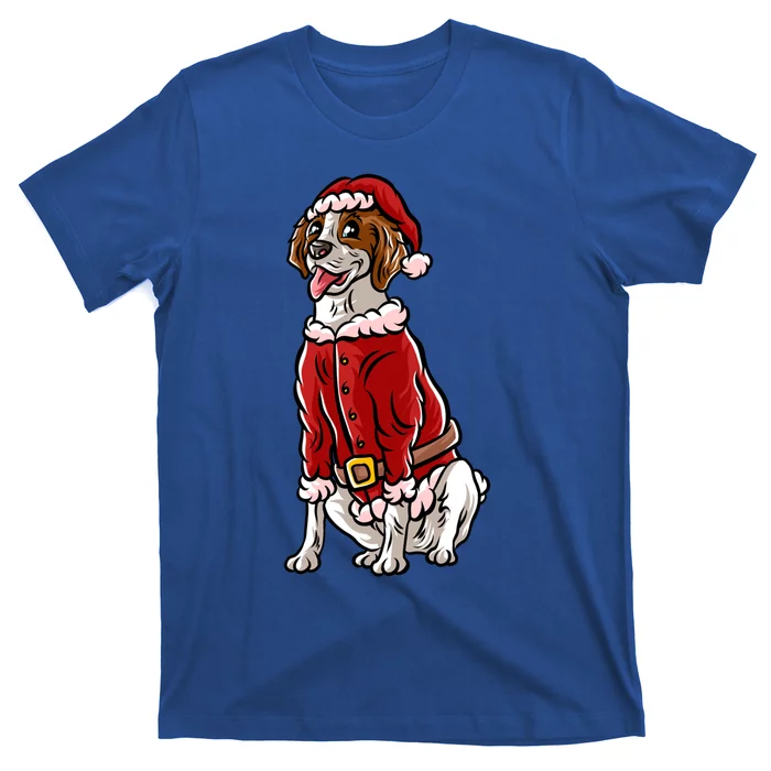 Brittany Spaniel Santa Claus Christmas Dog Merry Woofmas Meaningful Gift T-Shirt