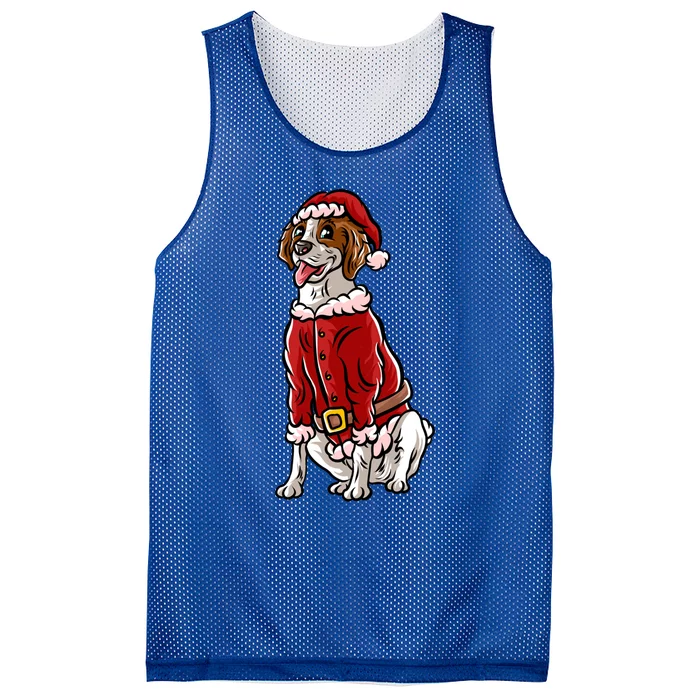 Brittany Spaniel Santa Claus Christmas Dog Merry Woofmas Meaningful Gift Mesh Reversible Basketball Jersey Tank