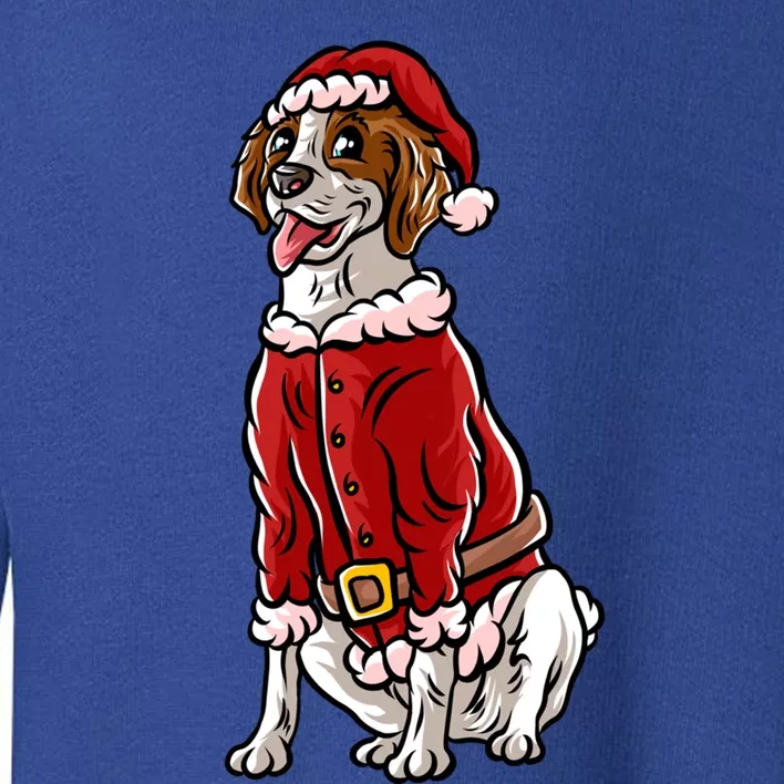 Brittany Spaniel Santa Claus Christmas Dog Merry Woofmas Meaningful Gift Toddler Sweatshirt