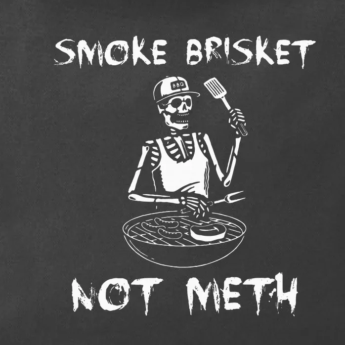 Bbq Skeleton Smoke Brisket Not Meth Grilling Master Zip Tote Bag