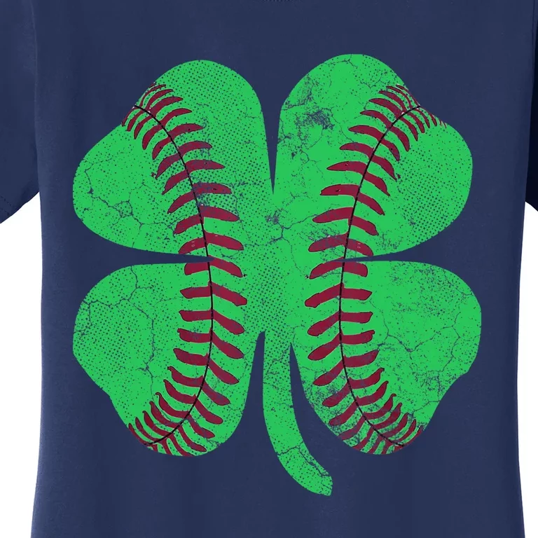 Baseball Shamrock St. Patrick's Day Irish Saint Paddys Gift Women's T-Shirt