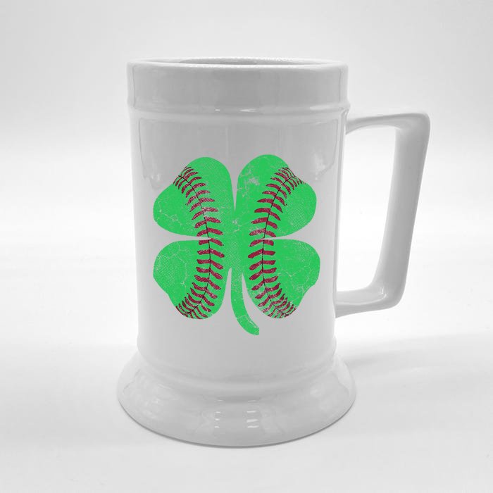 Baseball Shamrock St. Patrick's Day Irish Saint Paddys Gift Front & Back Beer Stein