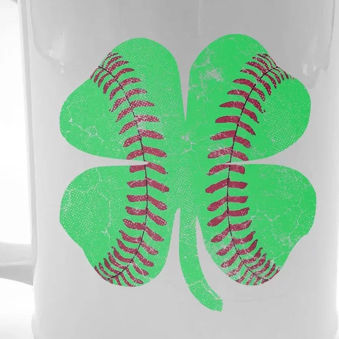 Baseball Shamrock St. Patrick's Day Irish Saint Paddys Gift Front & Back Beer Stein