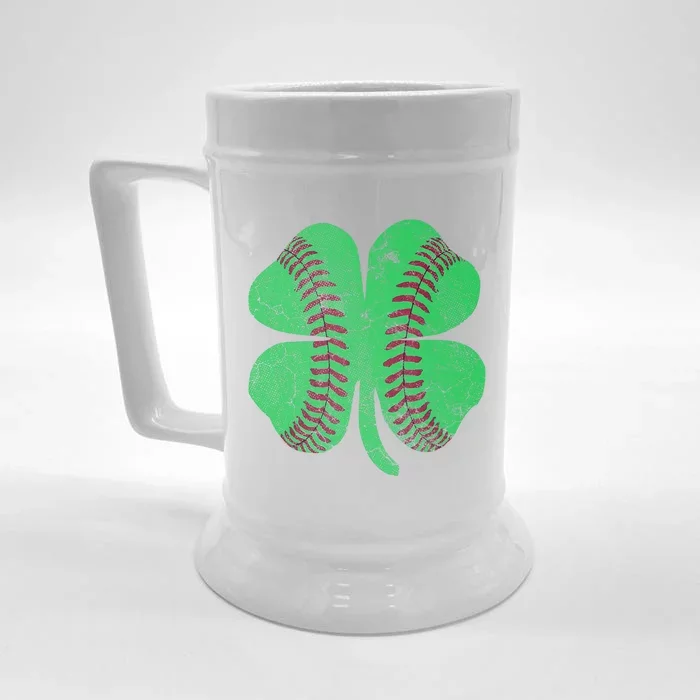 Baseball Shamrock St. Patrick's Day Irish Saint Paddys Gift Front & Back Beer Stein