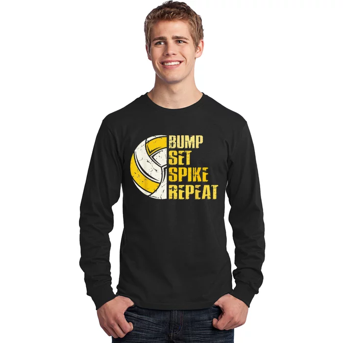 Bump Set Spike Repeat Volleyball Funny sport Long Sleeve Shirt