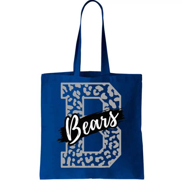 Bears School Sports Fan Team Spirits Mascot Heart Leopard Tote Bag