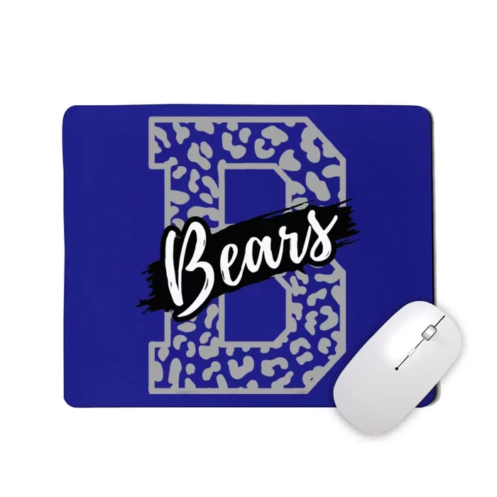 Bears School Sports Fan Team Spirits Mascot Heart Leopard Mousepad