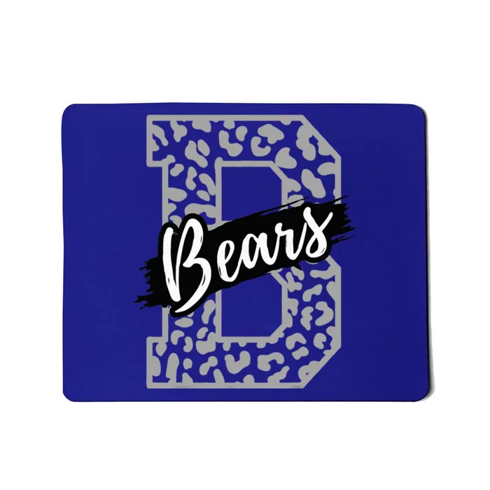 Bears School Sports Fan Team Spirits Mascot Heart Leopard Mousepad