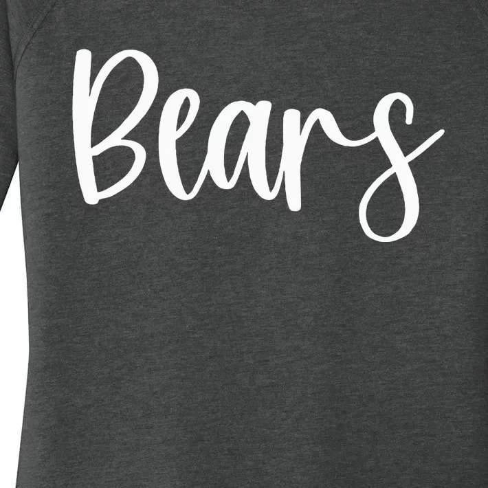 Bears School Spirit Team Mascot Game Night Women's Perfect Tri Tunic Long Sleeve Shirt