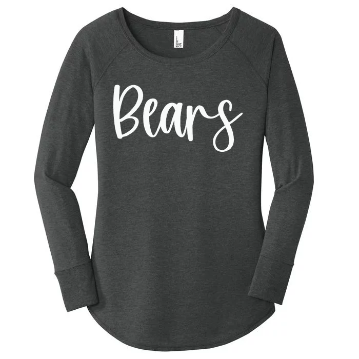 Bears School Spirit Team Mascot Game Night Women's Perfect Tri Tunic Long Sleeve Shirt