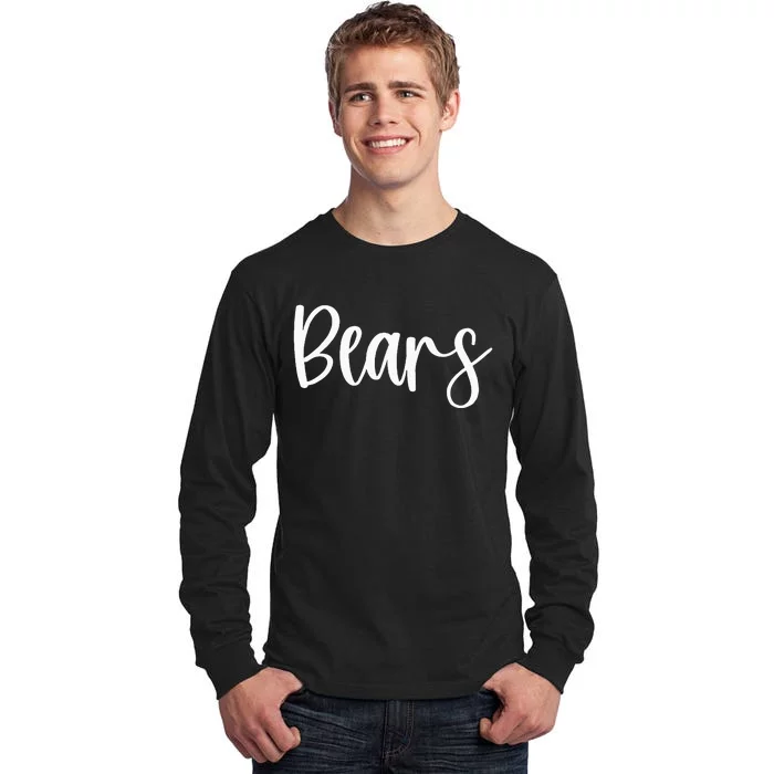 Bears School Spirit Team Mascot Game Night Tall Long Sleeve T-Shirt