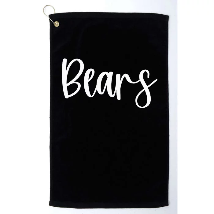 Bears School Spirit Team Mascot Game Night Platinum Collection Golf Towel