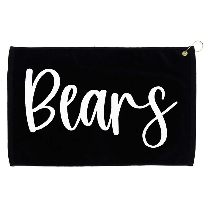 Bears School Spirit Team Mascot Game Night Grommeted Golf Towel