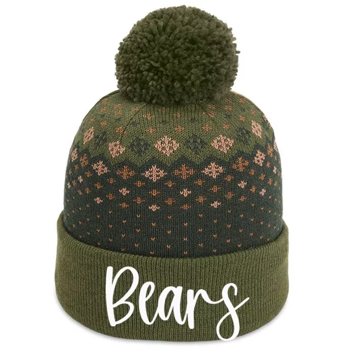 Bears School Spirit Team Mascot Game Night The Baniff Cuffed Pom Beanie