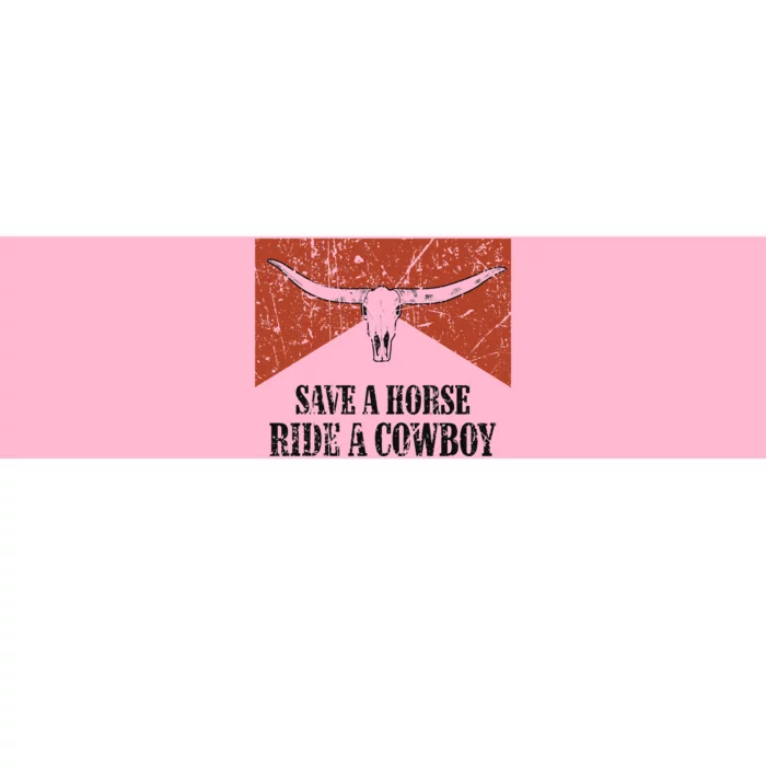 Bull Skull Save A Horse Ride A Cowboy Western Country Bumper Sticker