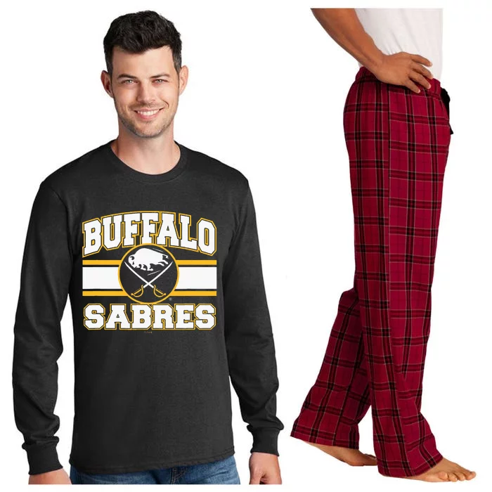 Buffalo Sabres Stripe Royal Blue Long Sleeve Pajama Set