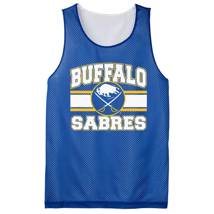 Buffalo Sabres Stripe Royal Blue Mesh Reversible Basketball Jersey Tank