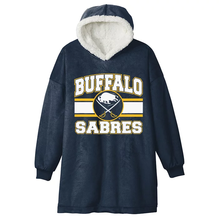 Buffalo Sabres Stripe Royal Blue Hooded Wearable Blanket