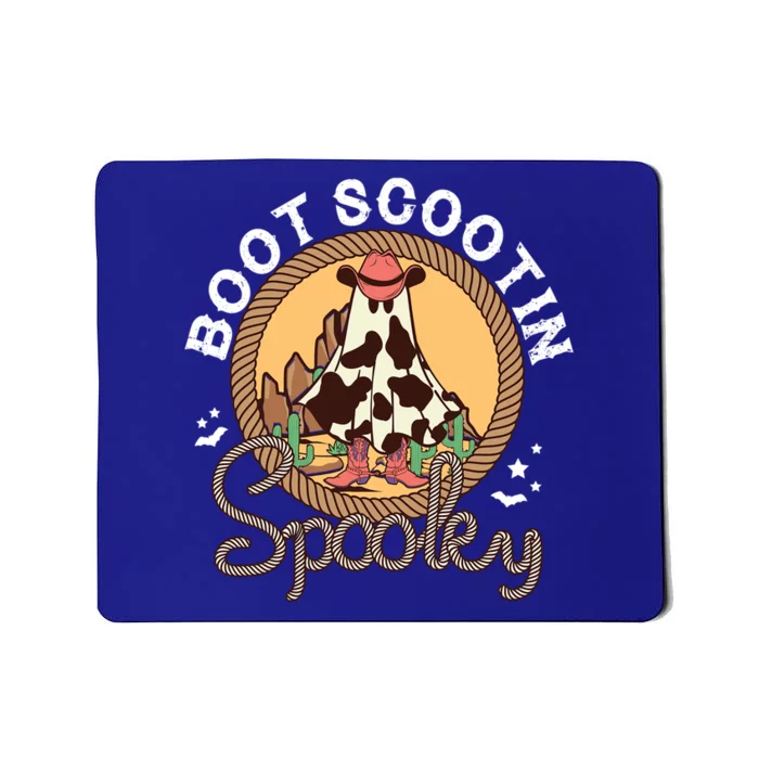 Boot Scootin Spooky Western Halloween Ghost Spooky Season Great Gift Mousepad