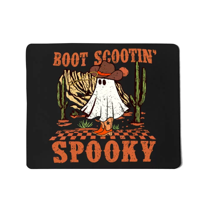 Boot Scootin Spooky Western Halloween Cute Ghost Gift Mousepad