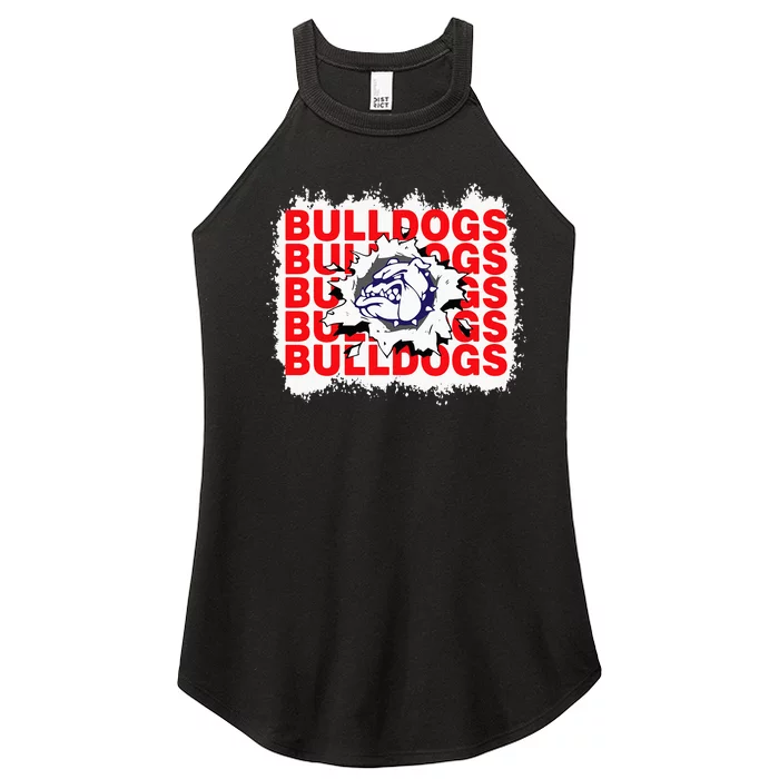 Bulldogs School Sports Fan Team Spirit Women’s Perfect Tri Rocker Tank