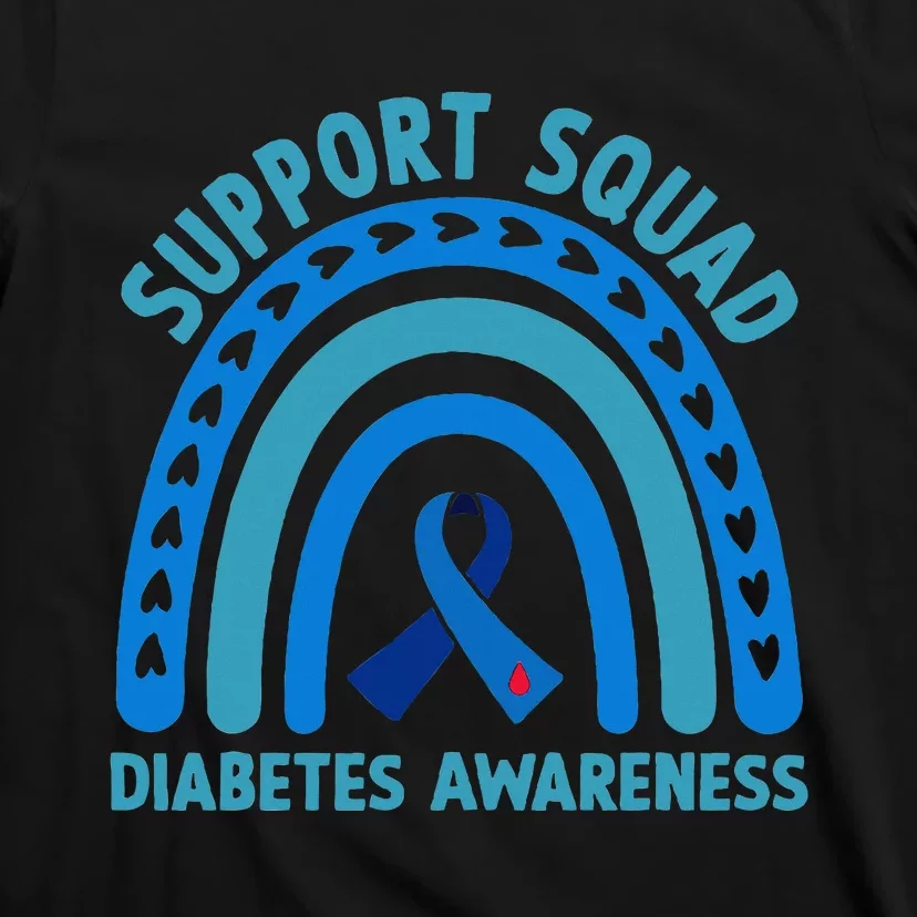 Blue Support Squad Diabetes Awareness T-Shirt