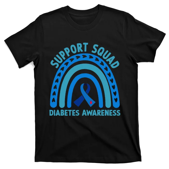 Blue Support Squad Diabetes Awareness T-Shirt