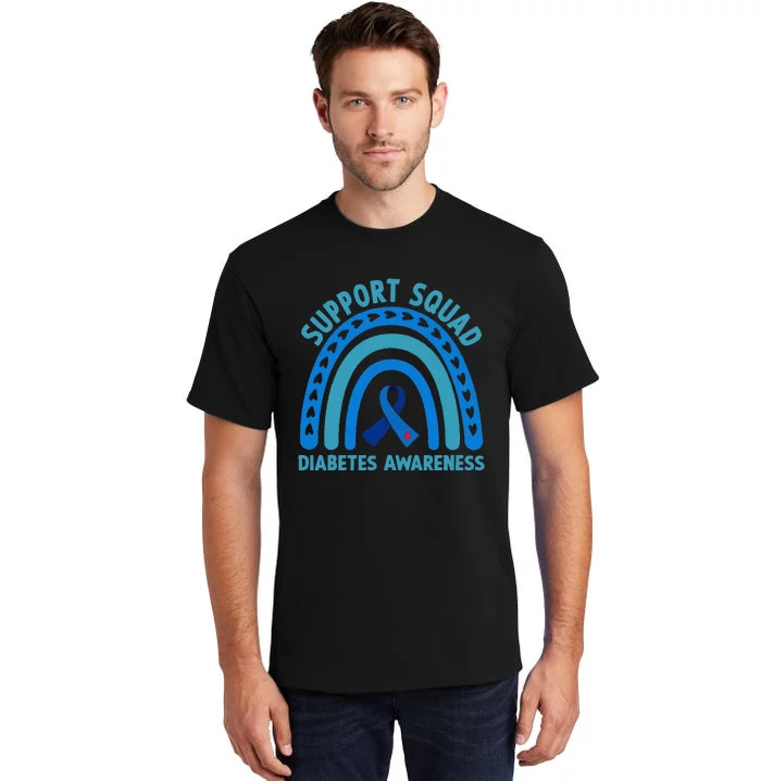 Blue Support Squad Diabetes Awareness Tall T-Shirt