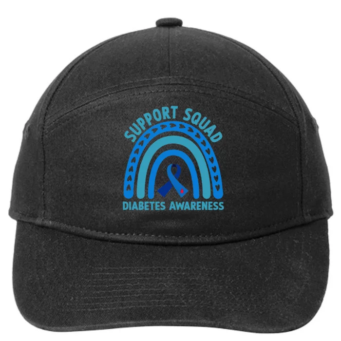 Blue Support Squad Diabetes Awareness 7-Panel Snapback Hat