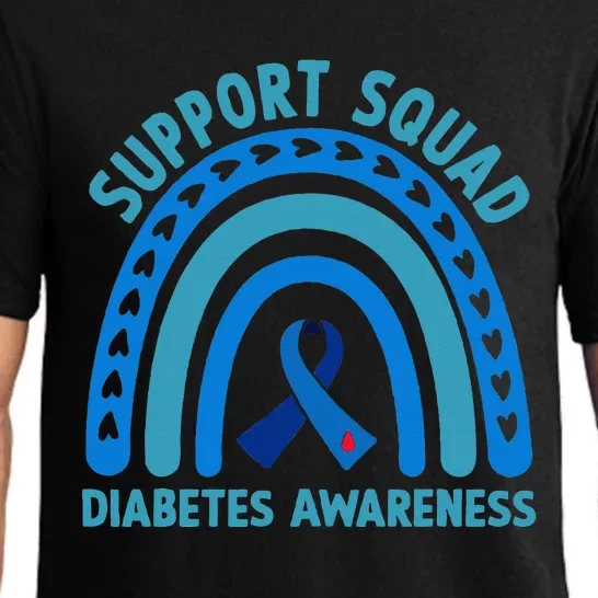 Blue Support Squad Diabetes Awareness Pajama Set