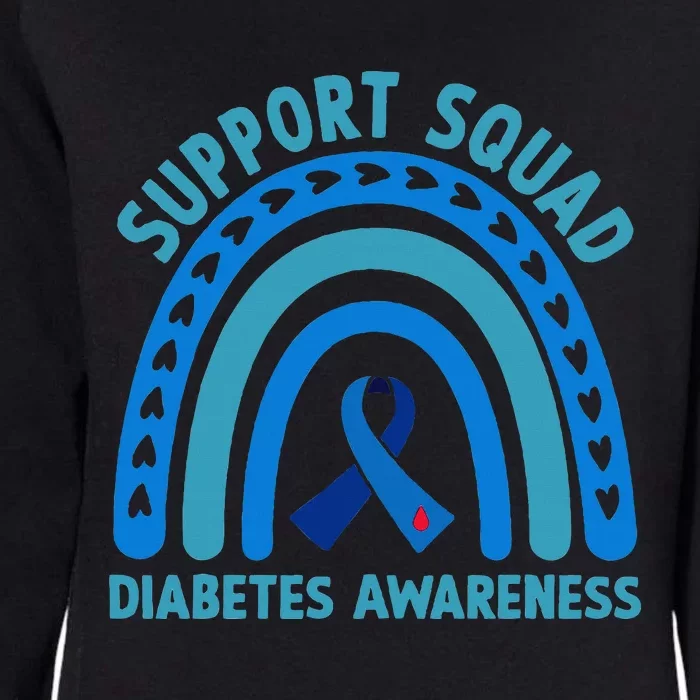 Blue Support Squad Diabetes Awareness Womens California Wash Sweatshirt