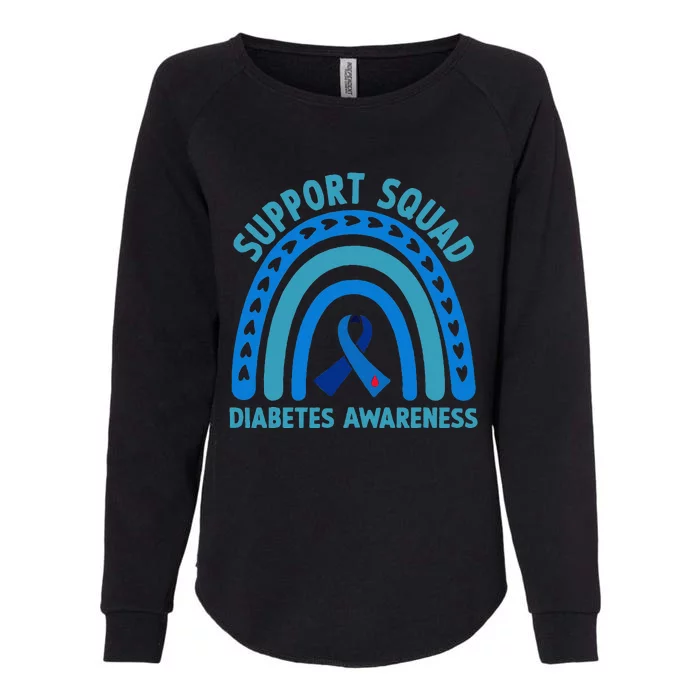 Blue Support Squad Diabetes Awareness Womens California Wash Sweatshirt