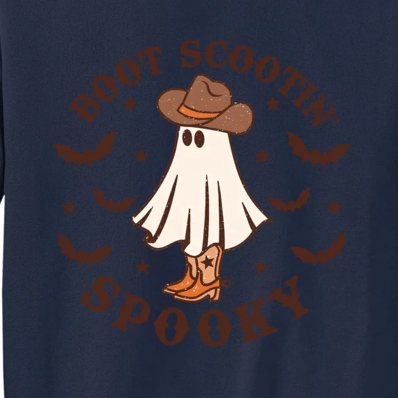 Boot Scootin Spooky Halloween Cowboy Ghost Tall Sweatshirt