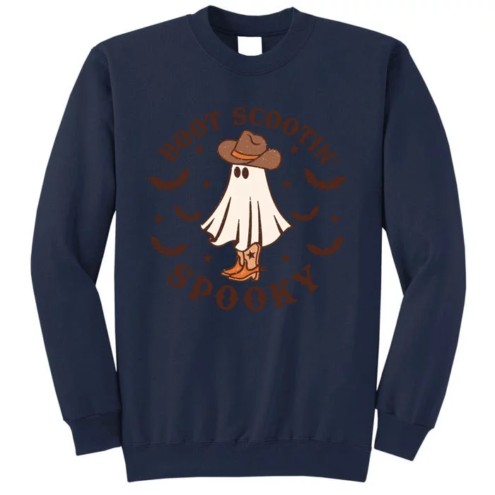 Boot Scootin Spooky Halloween Cowboy Ghost Tall Sweatshirt