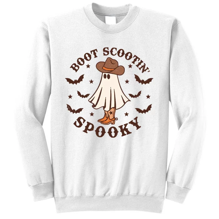 Boot Scootin Spooky Halloween Cowboy Ghost Sweatshirt